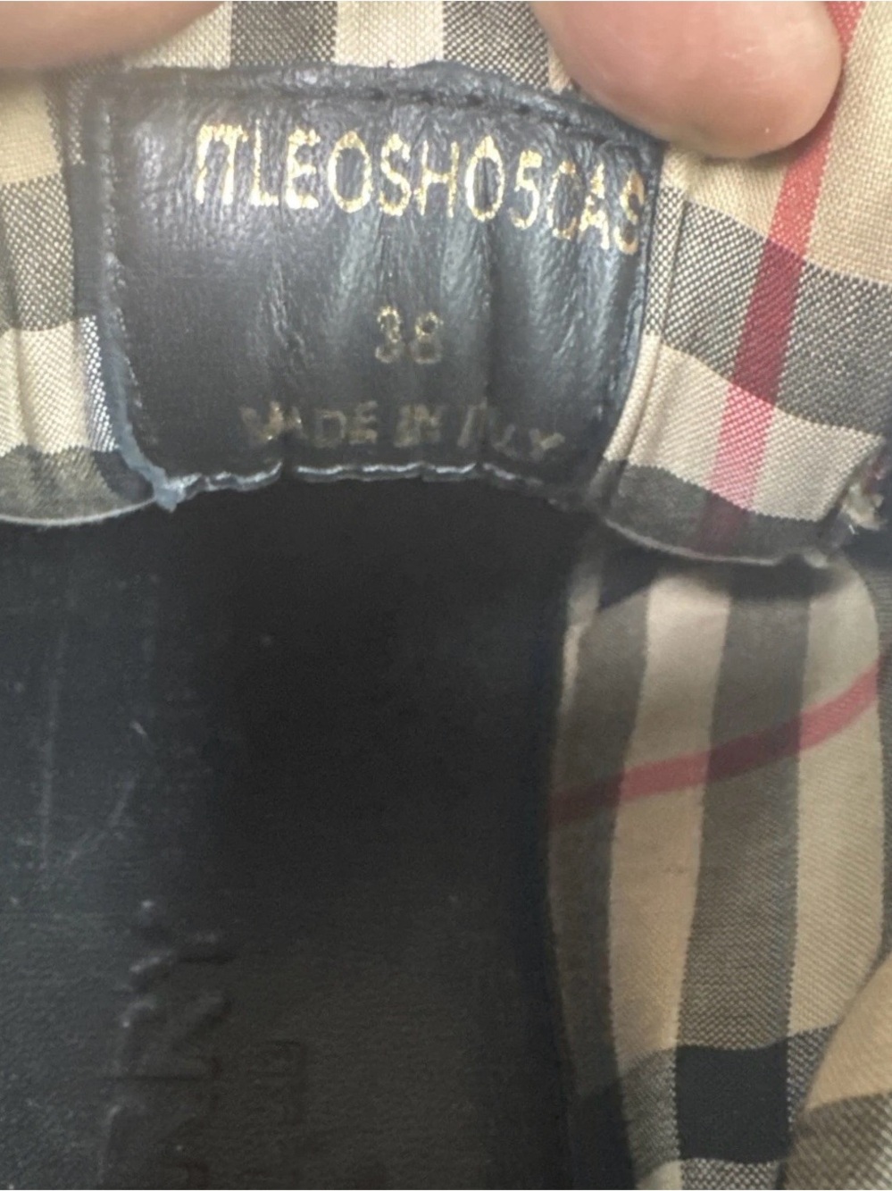 Burberry Vintage Check Strap Sneakers EU 38 Authentic Made in Italy - Picture 5 of 9
